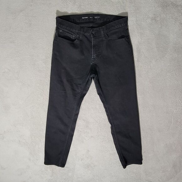 Old Navy Mens Athletic Taper Jeans Black 30X30 Built in Flex - Picture 1 of 8